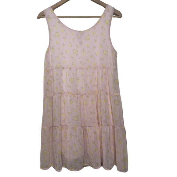 LILY ROSE | Floral Tiered Baby Doll Chiffon Mini Dress | Size XS - Picture 4 of 9